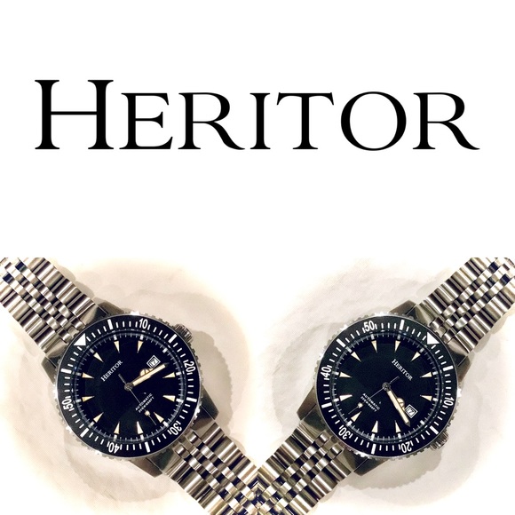 * SOLD * Automatic Heritor Dalton | Black Dial | Like New | Dive Watch - Picture 10 of 16